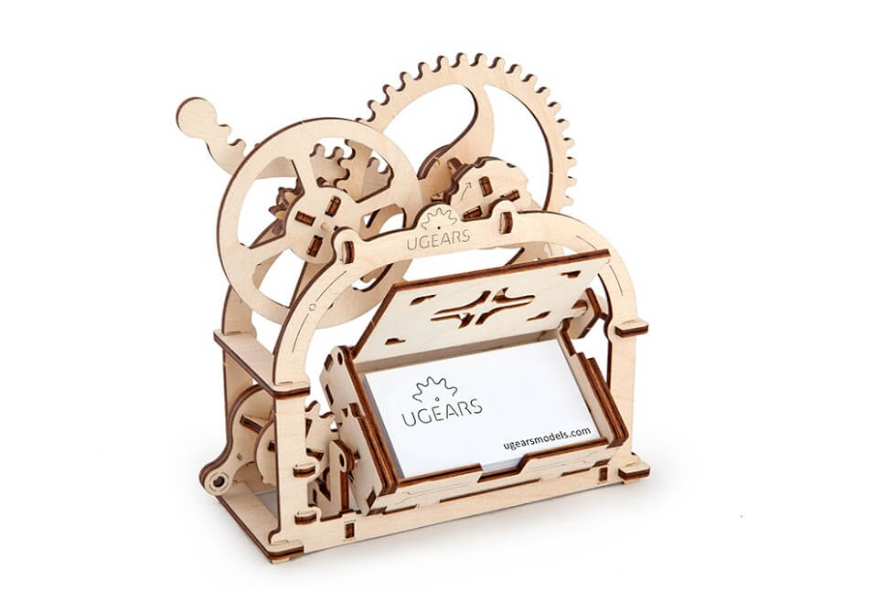 UGears Mechanical Wooden Model 3D Puzzle Kit Mechanical Etui Box