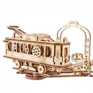 UGears Mechanical Wooden Model 3D Puzzle Kit Tram Line Model
