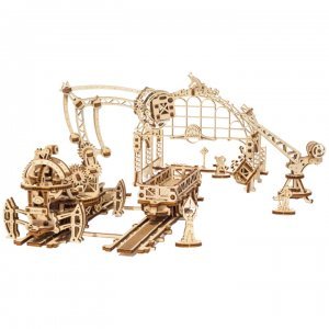 UGears Mechanical Wooden Model 3D Puzzle Kit Rail Manipulator