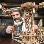 UGears Mechanical Wooden Model 3D Puzzle Kit Aviator